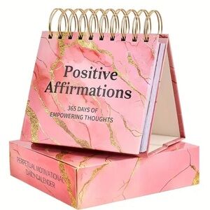 Pink and Gold Affirmation Desk Calendar